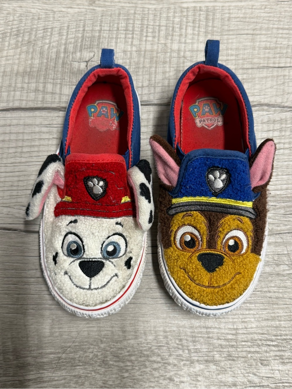 Paw Patrol Kids Slip-On Character Sneakers in Red, Blue, White & Brown